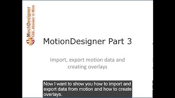 MechDesigner Motion Design Tutorial - Part 3 - Overlay tool and Import Data