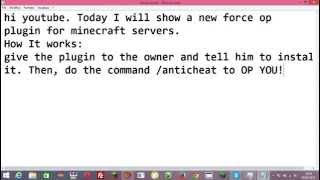 New Minecraft Force OP Plugin!