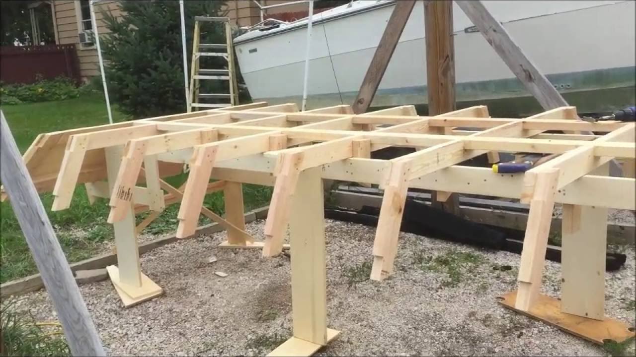Building the Duck Barge boat - assembling the frames - 7 ...
