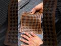 Easy DIY Leather Clutch Woven from Strips #westernstyle #leathercraft  #lederhandwerk #shorts