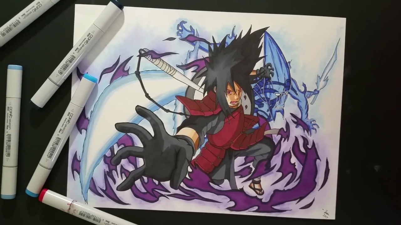 MADARA UCHIHA'S SUSANO'O ZainArtz Speed Drawing - YouTube.