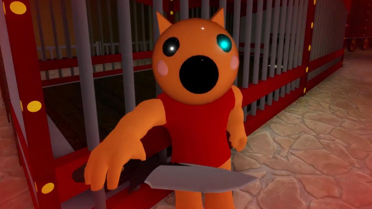 Foxy Jumpscare Kill Sound Roblox Piggy Youtube - roblox player piggy roblox wallpaper