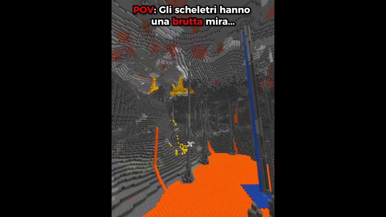 POV: Gli scheletri hanno una brutta mira... #minecraft #shorts