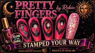 Pretty Fingers by Robin | Stamped Your Way | Boo in June Nail Art Collaboration