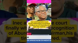 Inec and Supreme court finally withdrawed recognition of Abure as LP Chairman,his time has expired.