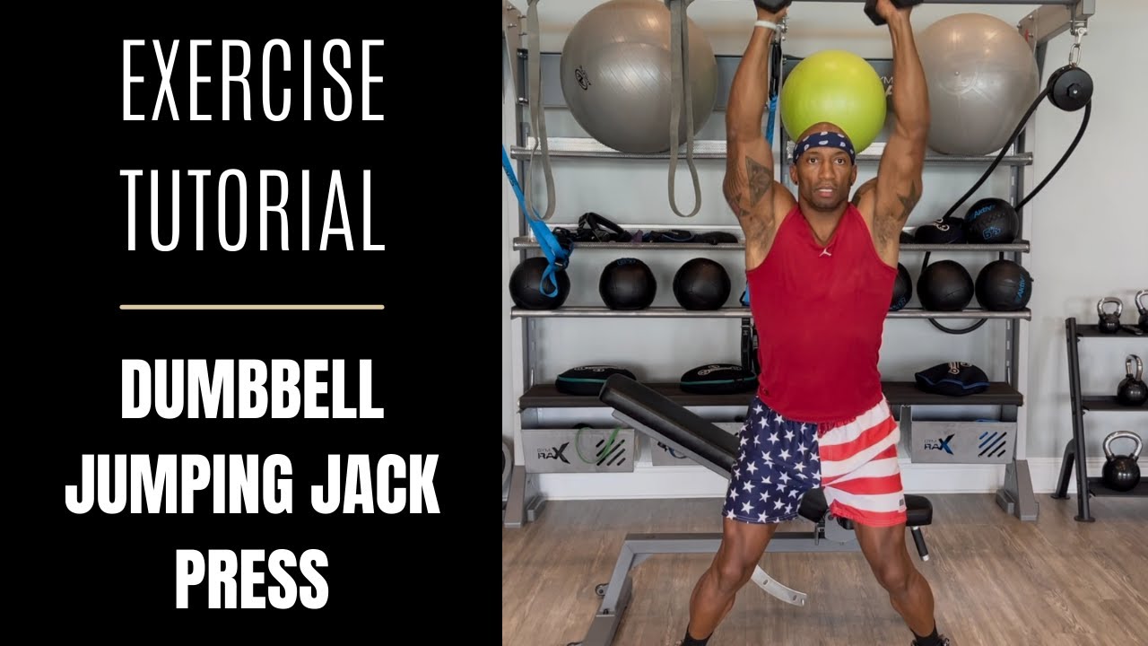 How to do Dumbbell Jumping Jack Press Exercise YouTube