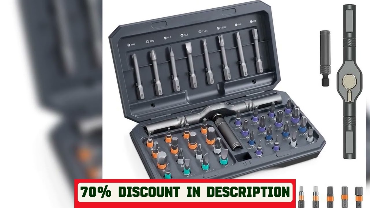 A must-have product! ORIA 42 in 1 Magnetic Screwdriver Set DIY Ratchet Screwdriver Set Multi Bit D