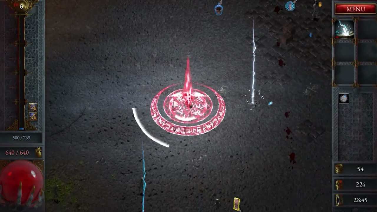 Halls of Torment - Norseman gameplay - Haunted Caverns map 