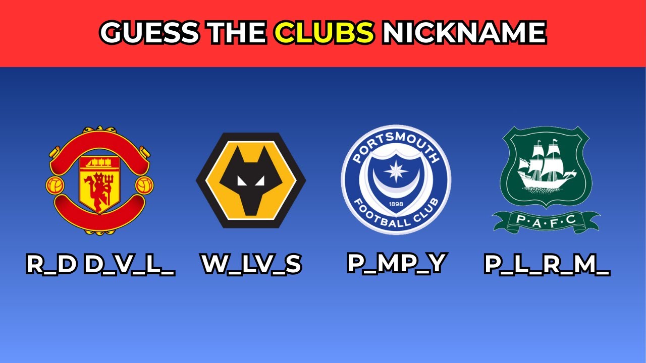 CAN YOU GUESS EVERY ENGLISH FOOTBALL CLUB NICKNAMES IN 5 SECONDS! | FOOTBALL QUIZ 2025/26