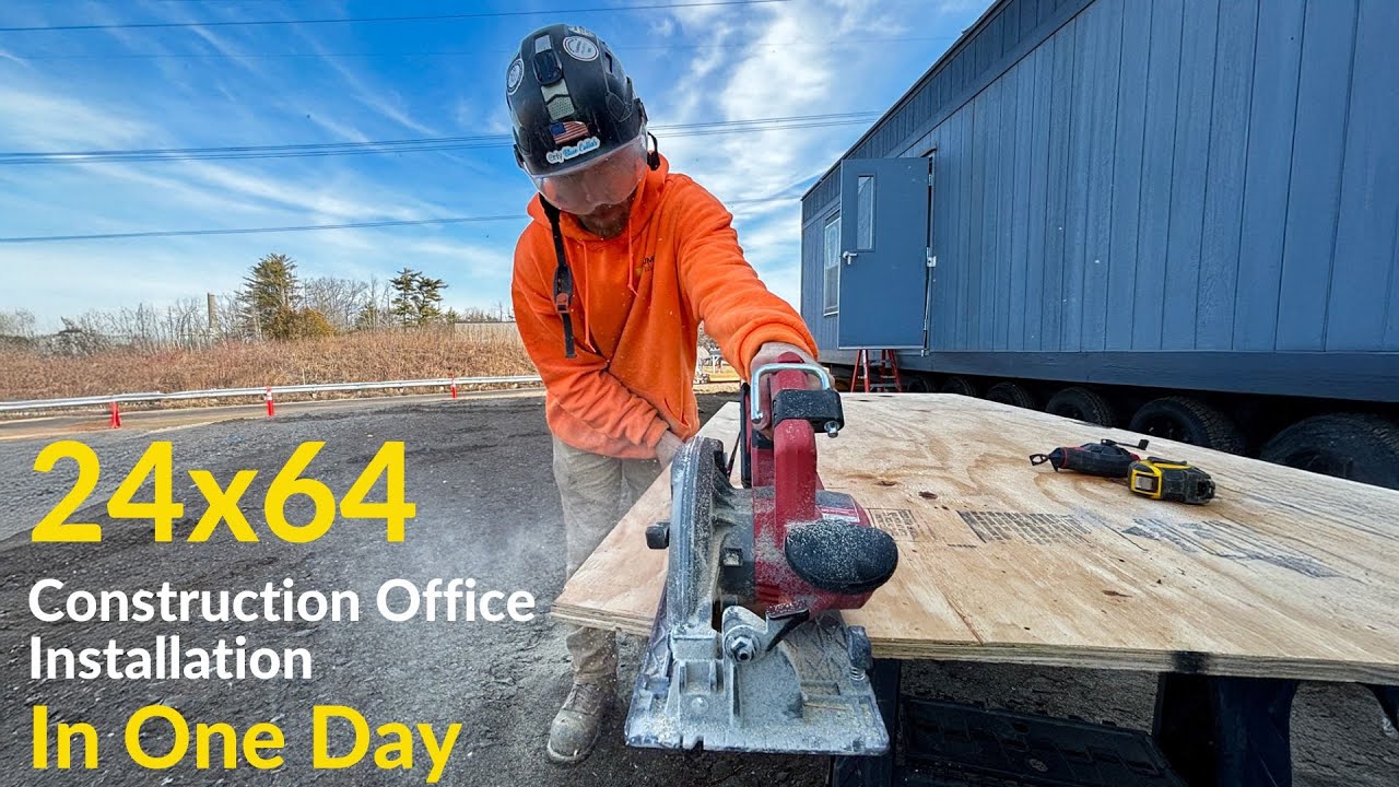 24x64 Construction Trailer Office Delivery & Setup In Hours by Triumph Modular
