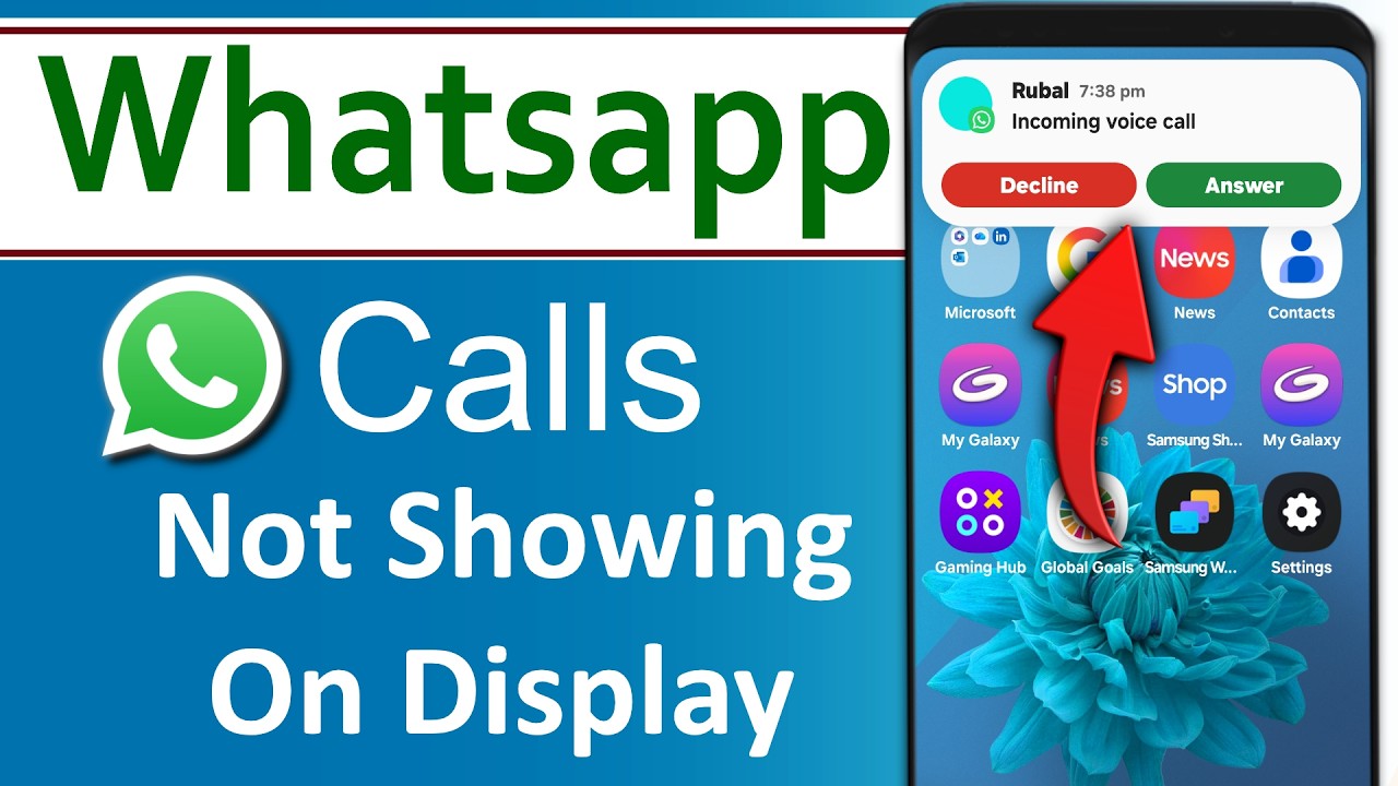 How to fix whatsapp incoming call not showing on screen | Whatsapp call ...