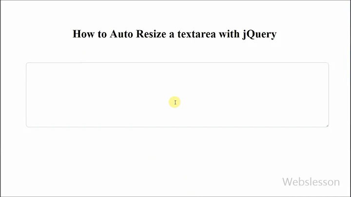 How to Auto Resize a textarea html field by jQuery