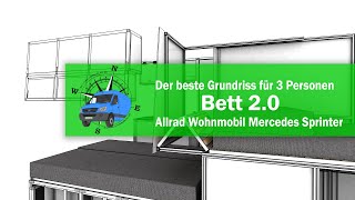 Bester Wohnmobil Grundriss Fur Familien Sprinter Ausbau Mit 3 Schlafplatzen 2 0 Youtube