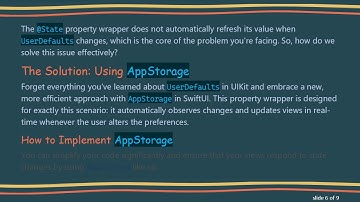 Fixing UserDefaults Not Updating with AppStorage in SwiftUI