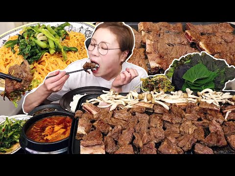 이동갈비 5인분&amp;amp;돼지갈비 5인분에 안동국밥과 열무비빔면~!! 230531/Mukbang, eating show
