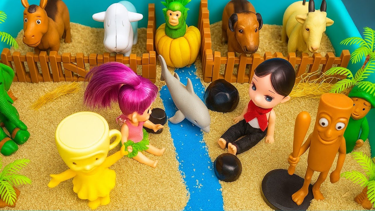 Farm Animal Toys | Cow, Goat, Horse & Funny Anomaly Characters | ASMR 