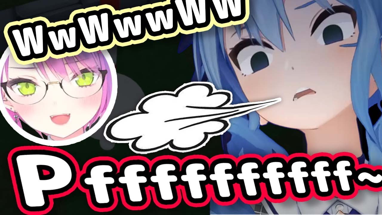 Towa Loses It After Suisei Starts Blowing On Her Golf Ball 【Hololive】