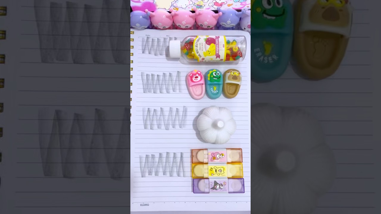 Which of my erasers is the cleanest, you choose? 