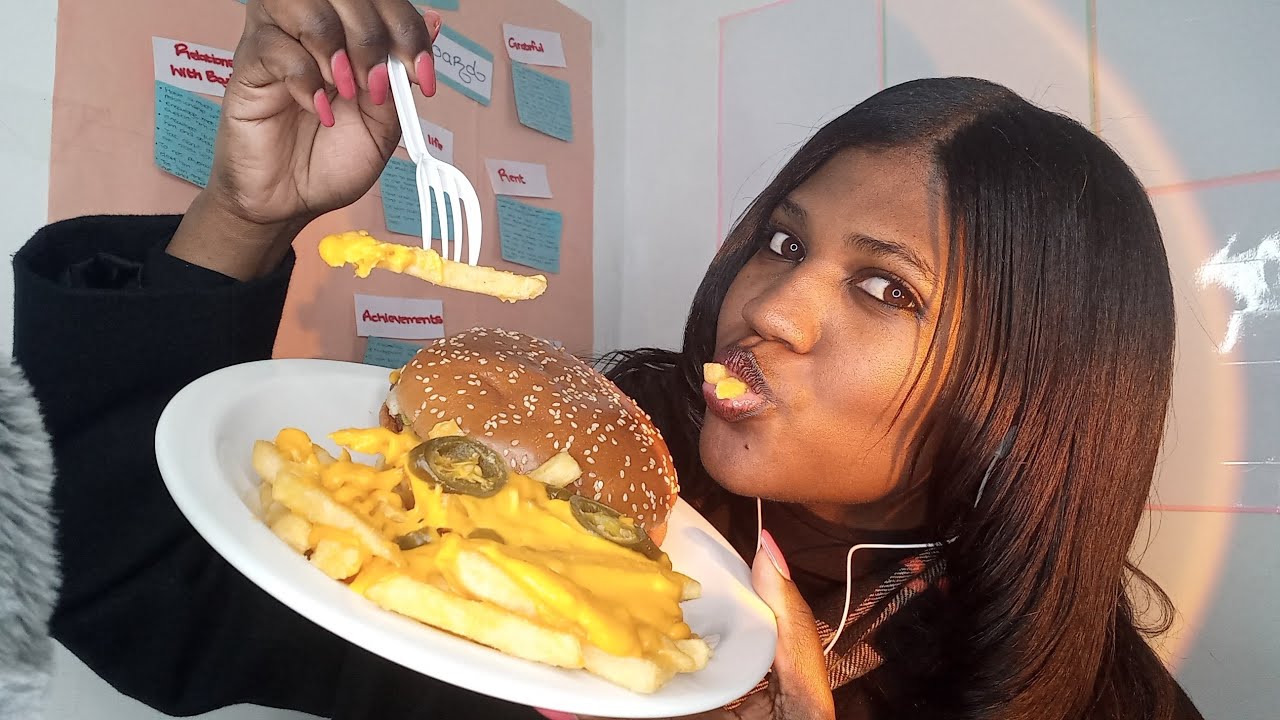ASMR MUKBANG Burger King eating mouth sounds