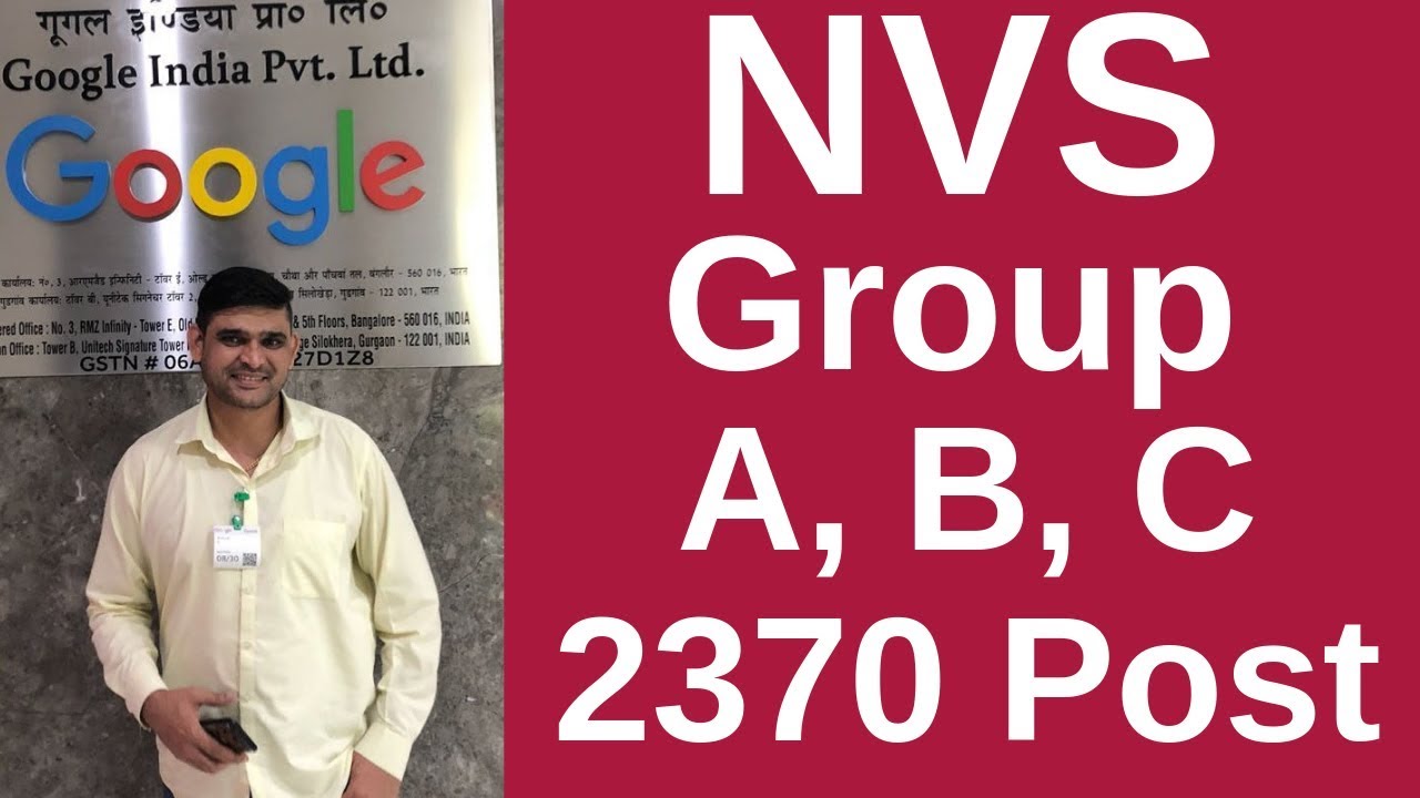 NVS Teaching & Non-Teaching Jobs 2019 ¦ Apply Online 2370 Post