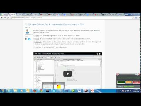 CSS Video Tutorials Part 9: what is a Position property in CSS?