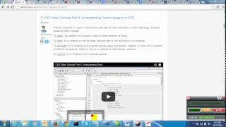 CSS Video Tutorials Part 9: what is a Position property in CSS