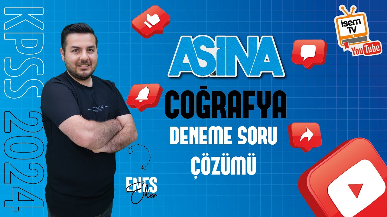 5) Пробный экзамен по географии KPSS - 5 - Enes EKER / İsemTV 2024