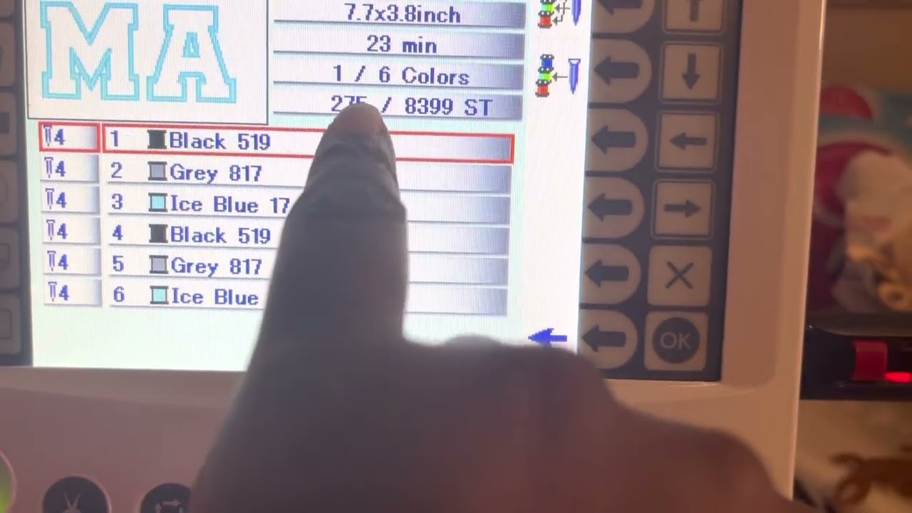 How to go back or forward on a embroidery design. Janome MB7 YouTube