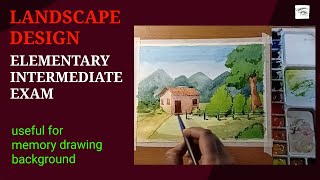 Background for memory drawing| Elementary intermediate exams 