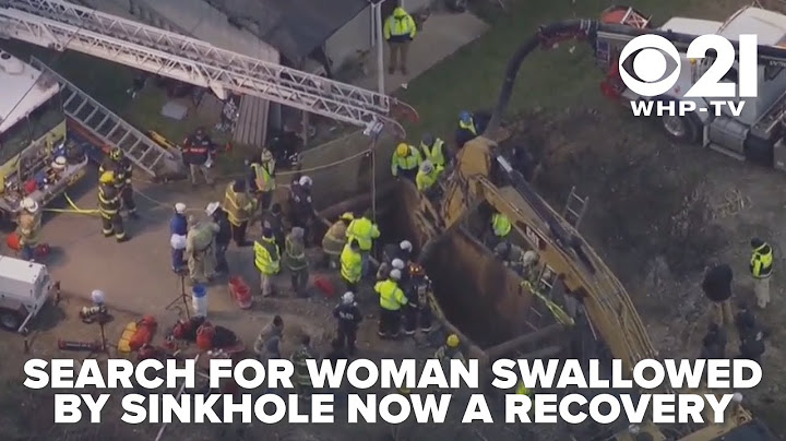 Police say searchers don't expect to find woman in Pennsylvania sinkhole alive
