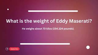 Sports Performance Eddy Maserati Age, Height, Relationships, Net Worth 2024