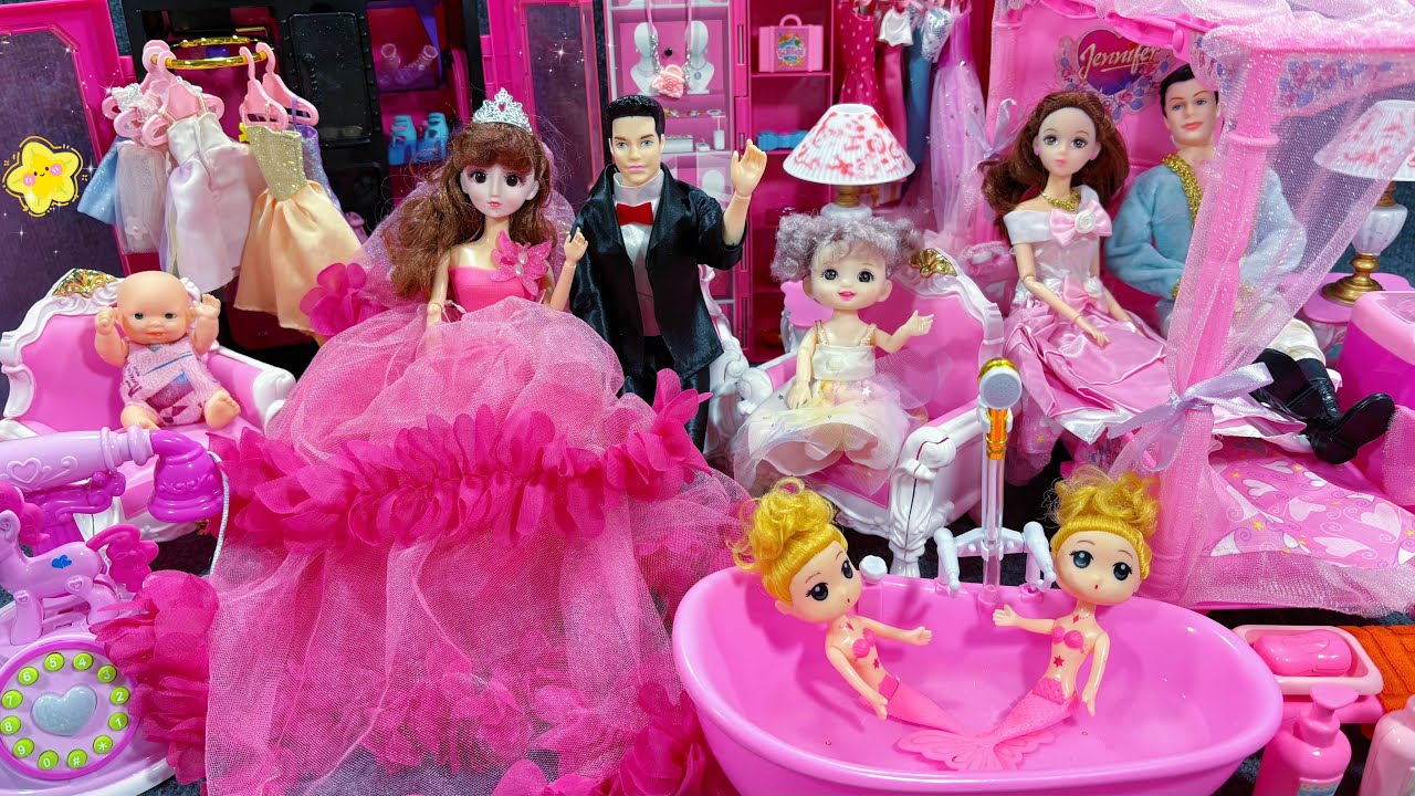 11 Minutes Satisfying With Unboxing Cute Princess Bedroom Wardrobe Dress Up PlaysetASMR |Review Toys