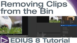 EDIUS 8 Basic Tutorial: Removing Clips from the Bin