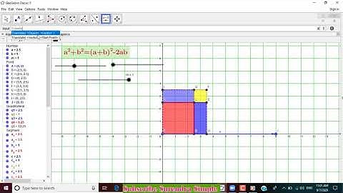 How to construct a^2+b^2 applet on geogebra ?
