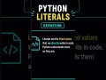 "100" and 100 are NOT Same 😳 | Python Literals