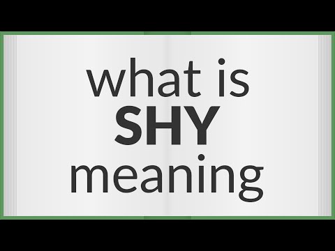 Shy | meaning of Shy