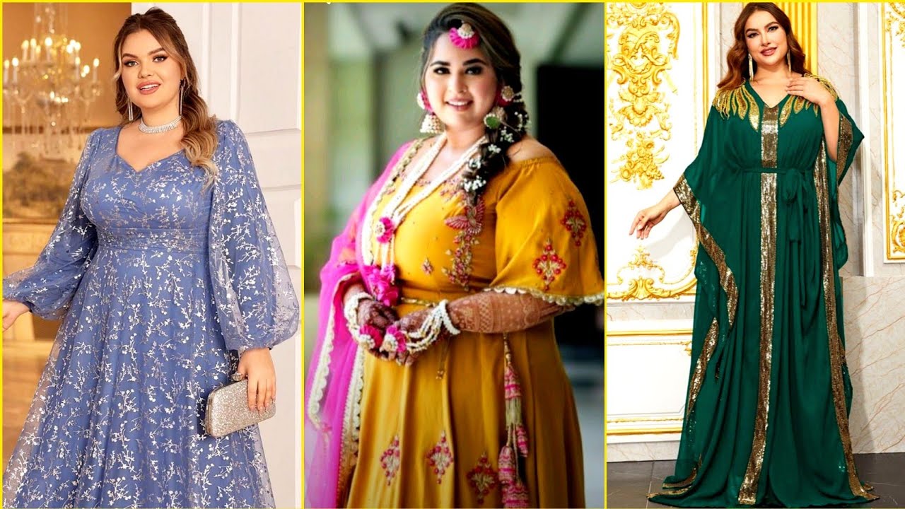 haldi dress for plus size ladies Plus size bride Mustard yellow pink gown