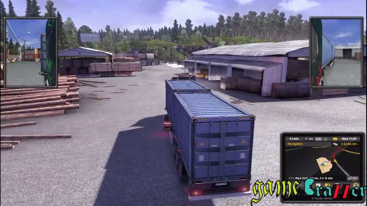 Taking wood shavings hannover to kassel @ euro truck simulator 2 (gameplay)