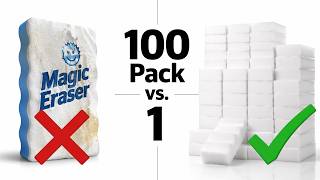 100 Pack of Melamine Sponges is Much Cheaper than Magic Erasers