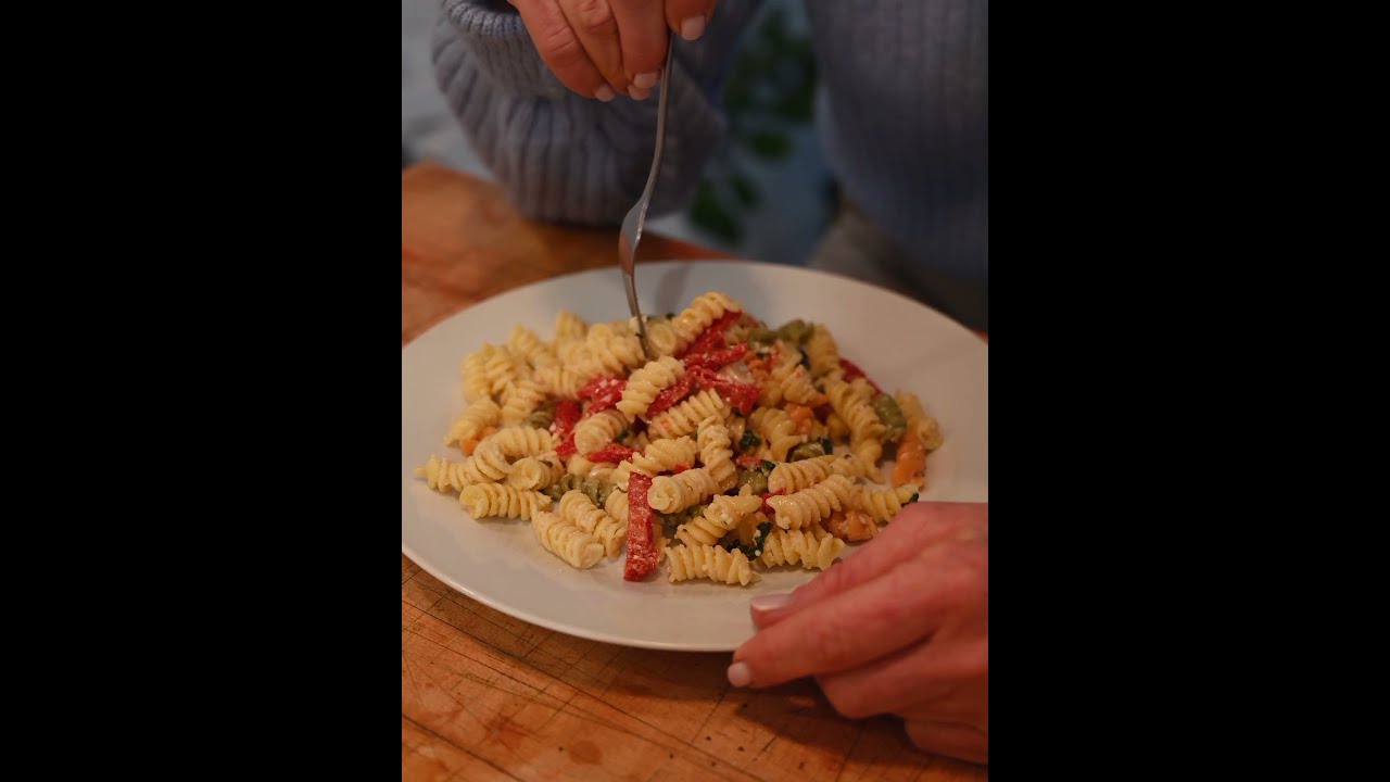 Elderly Woman Eating Pasta Shorts