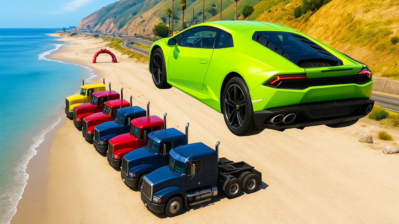 SARITURI PESTE 100 CAMIOANE IN GTA *CINE SARE MAI DEPARTE CASTIGA!