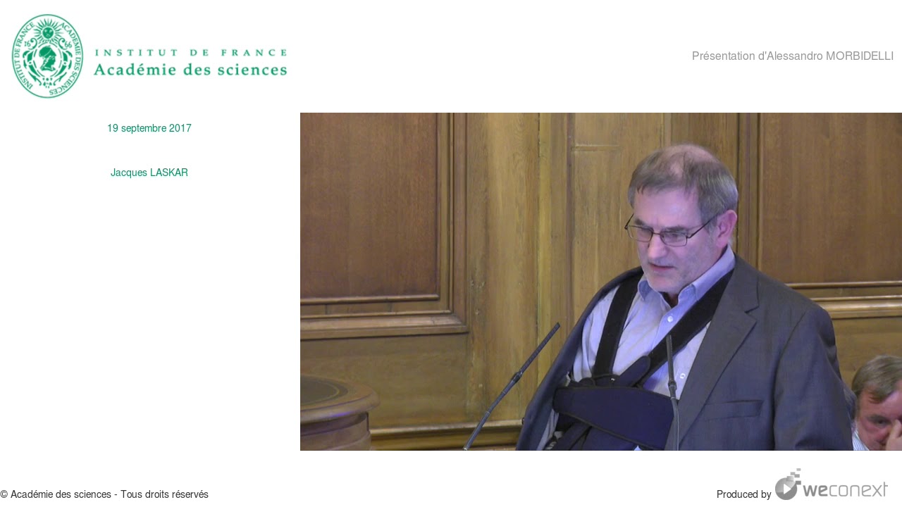 [Conférence] J. LASKAR - Présentation d'Alessandro MORBIDELLI