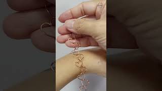 Heart chain- Free tutorial video link above the title  #shortsvideo #jewelry