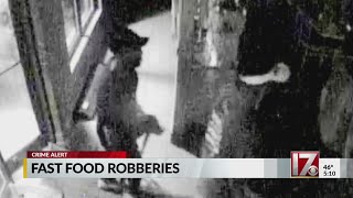 Wake County investigators search for fast food robbery suspects