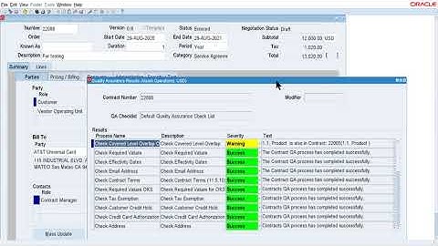 Oracle Service Contract : Service Contract Agreement Complete Flow | Invoice Creation | Billing Info