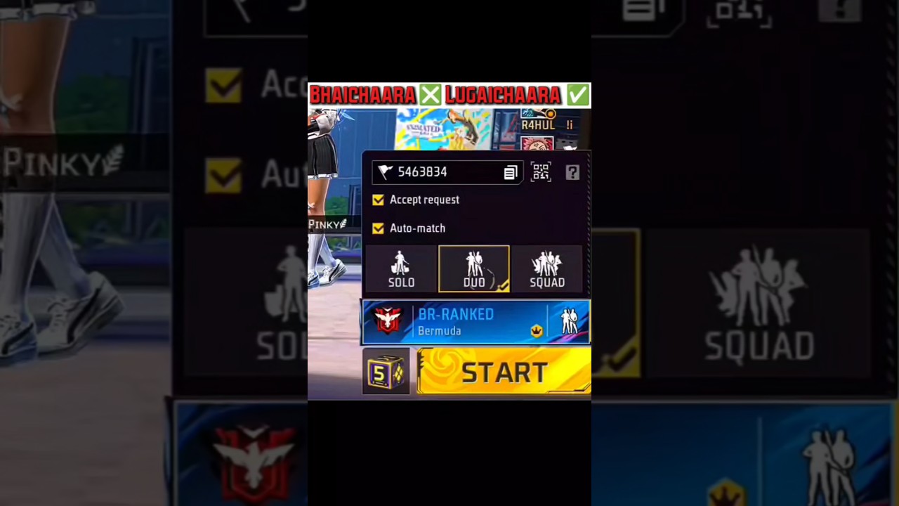 Bhaichara ❎ Lugaichaara ✅ Wait For Twist 👉🙂👈#short#ffshorts#funny