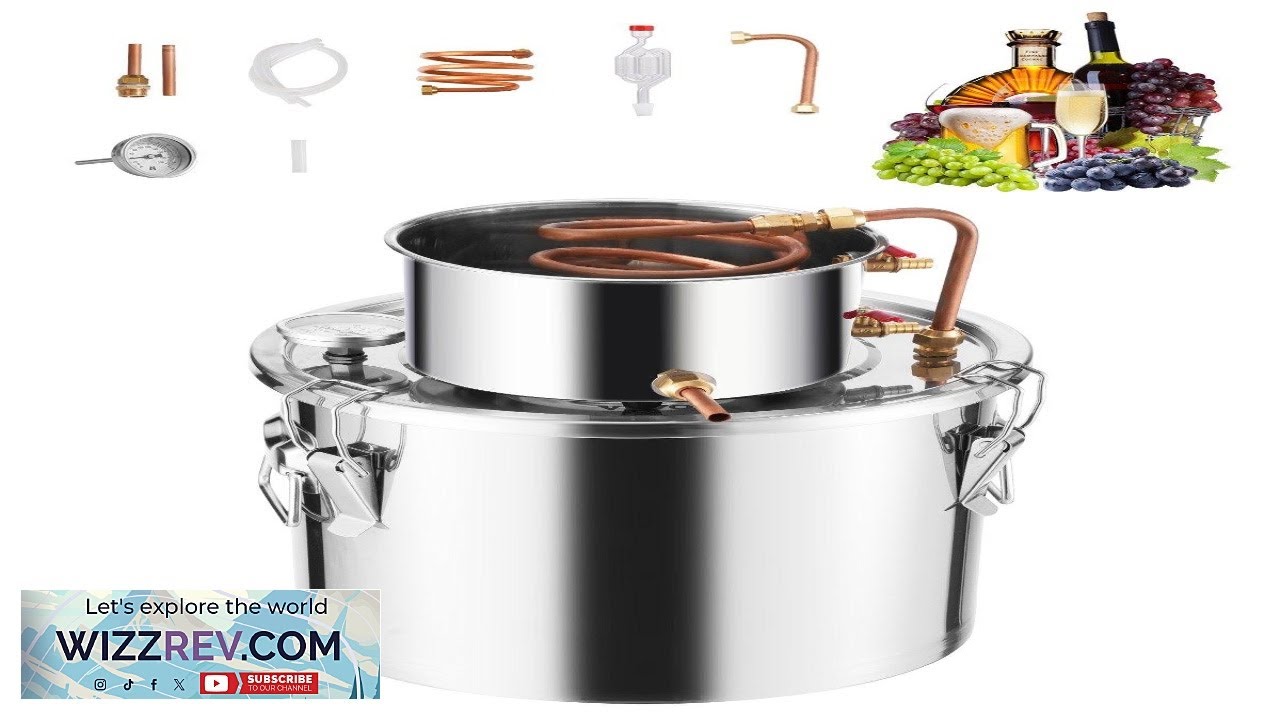 Moonshine Still 5 Gal Water Wine Alcohol Distiller Brewing Kit Stainless Steel Review
