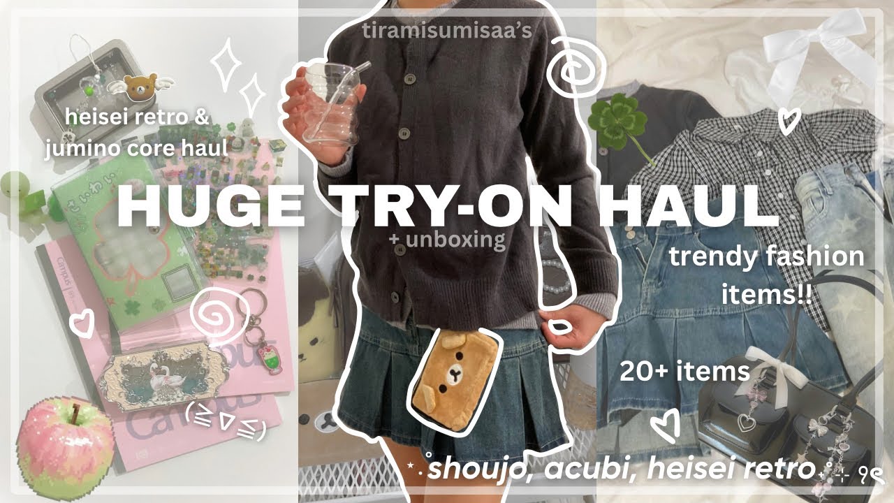 $200 HUGE try-on haul!! (20+ items) | shoujo, acubi, and heisei retro inspired 🎧🍥CNFans taobao haul!