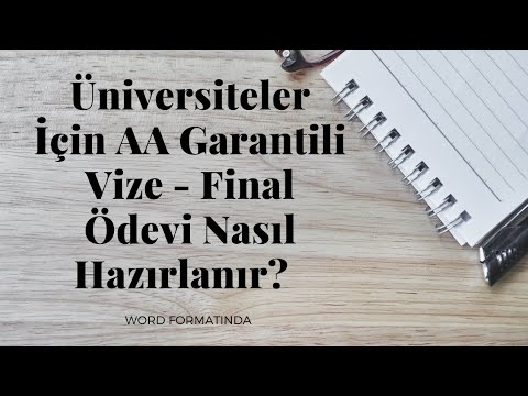 Video: İnşaatta Teknik Bir ödev Nasıl Hazırlanır