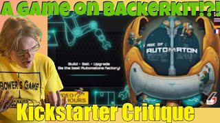 Age Of Automation - When Gamefound or Kickstarter won't do- Kickstarter Critique Review